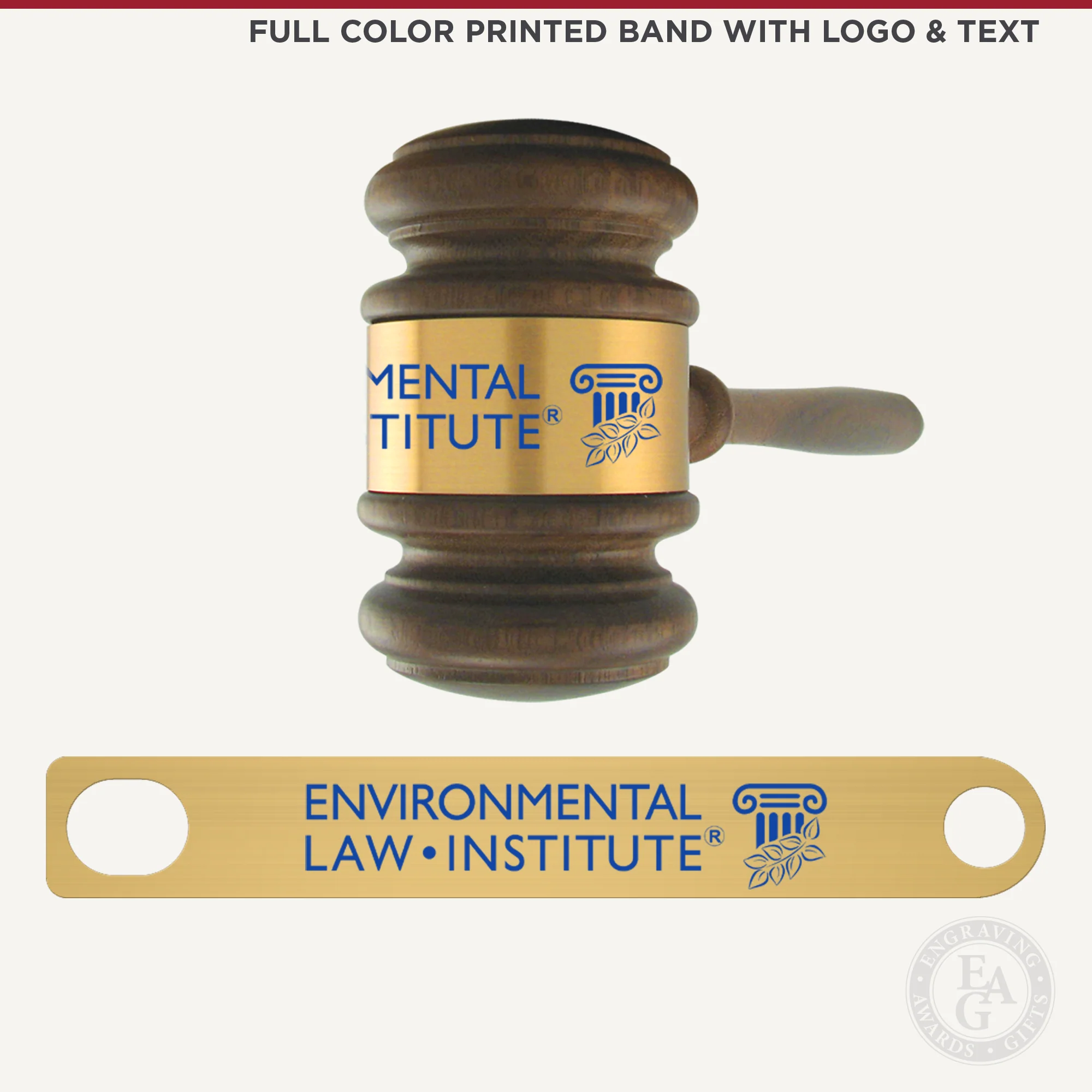 11" American Walnut Gavel, Sound Block & Case Presentation Set - Image 8