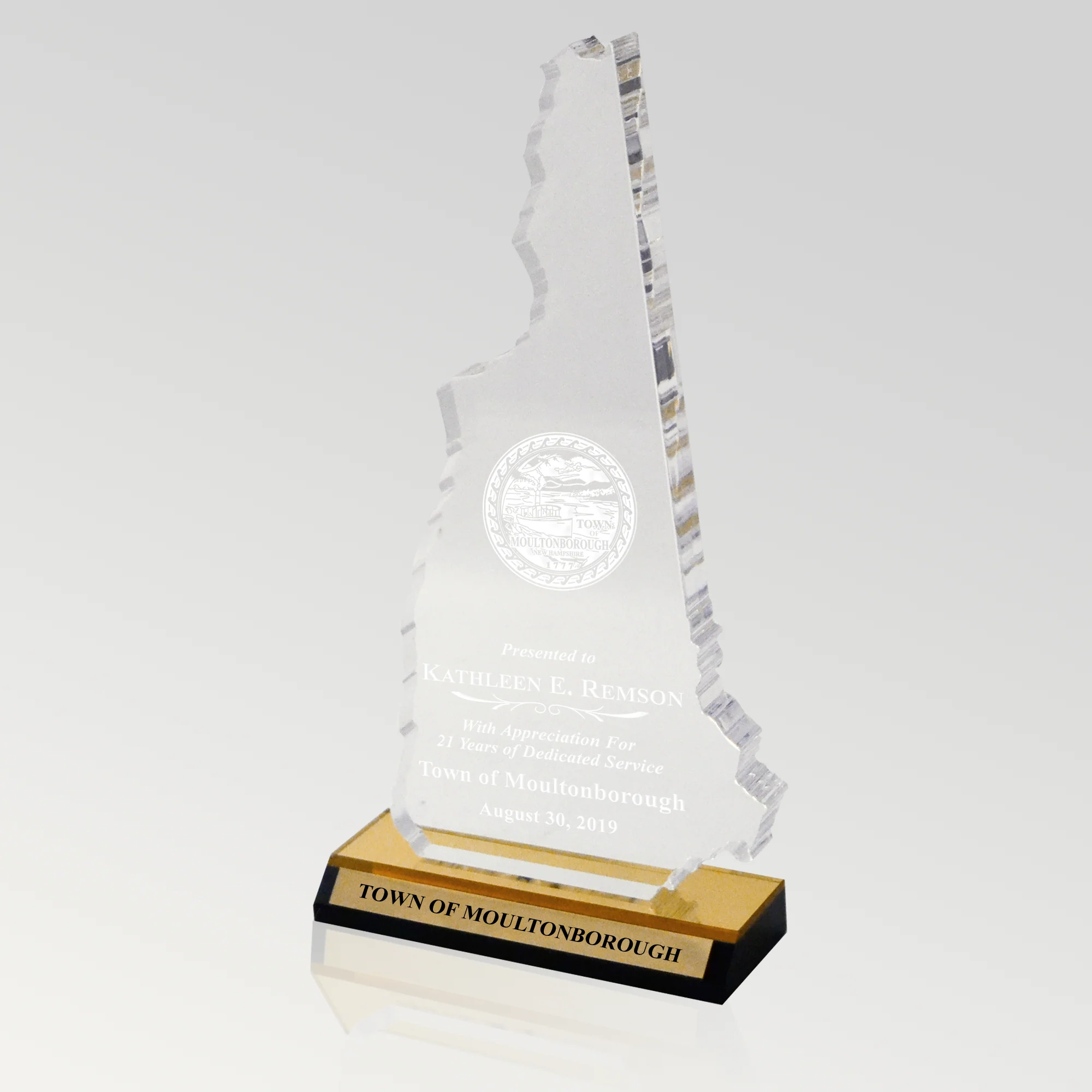 11" New Hampshire Acrylic Award - Image 3