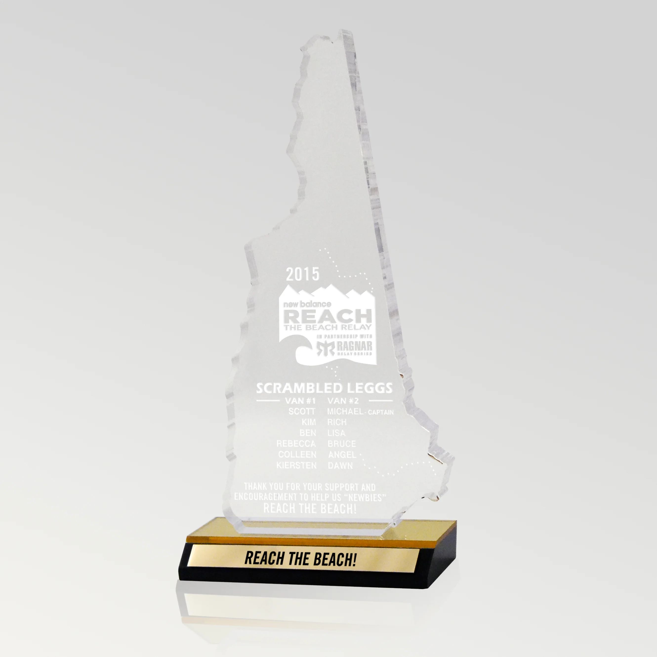 12" New Hampshire Acrylic Award - Image 3