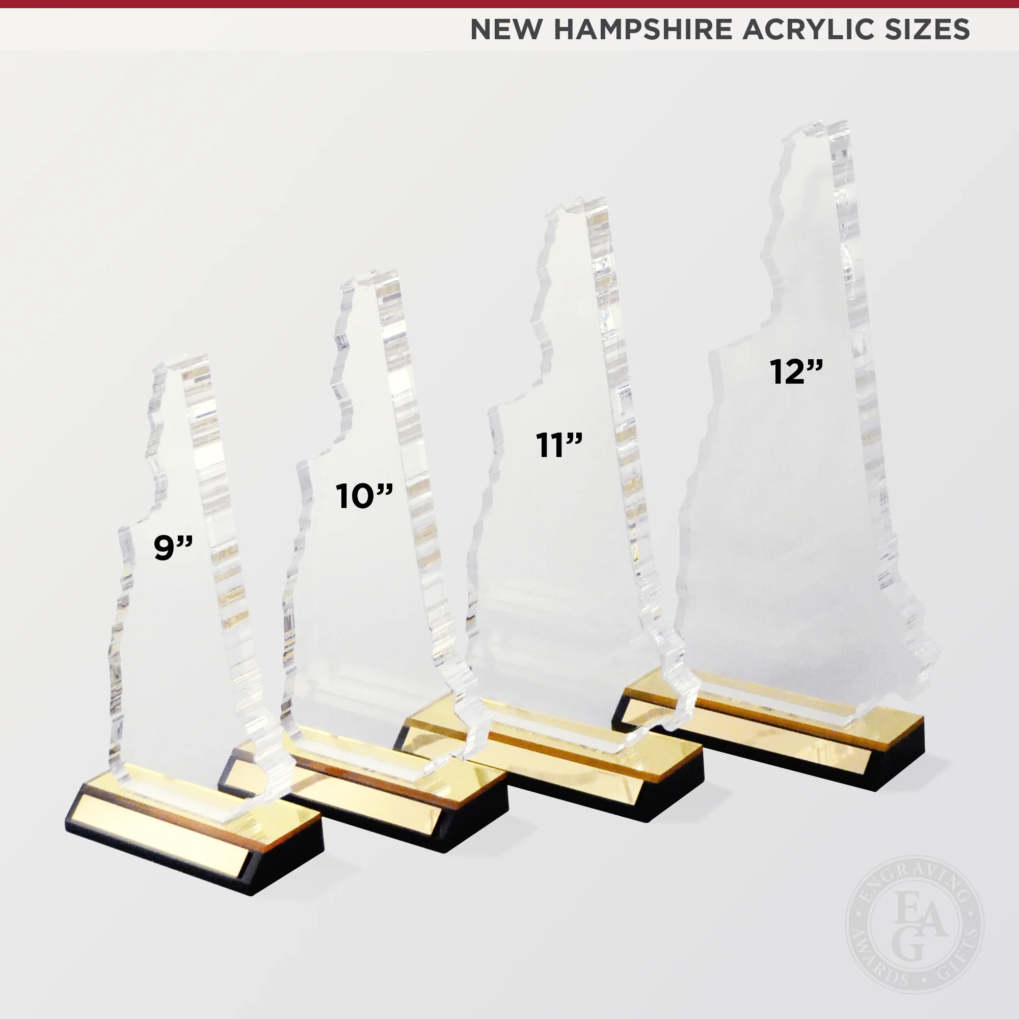 12" New Hampshire Acrylic Award - Image 4
