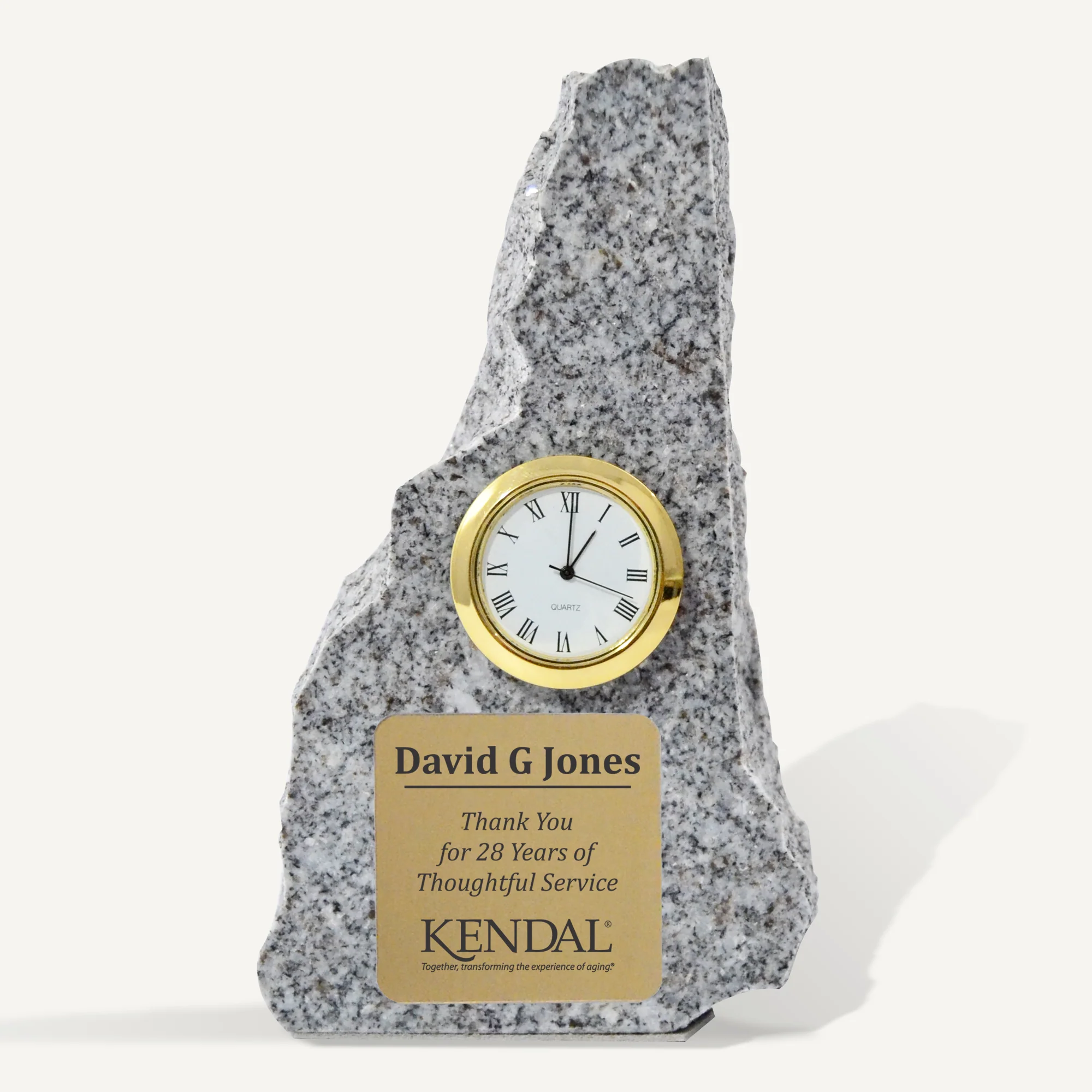 6" New Hampshire Granite Clock Award - Image 3