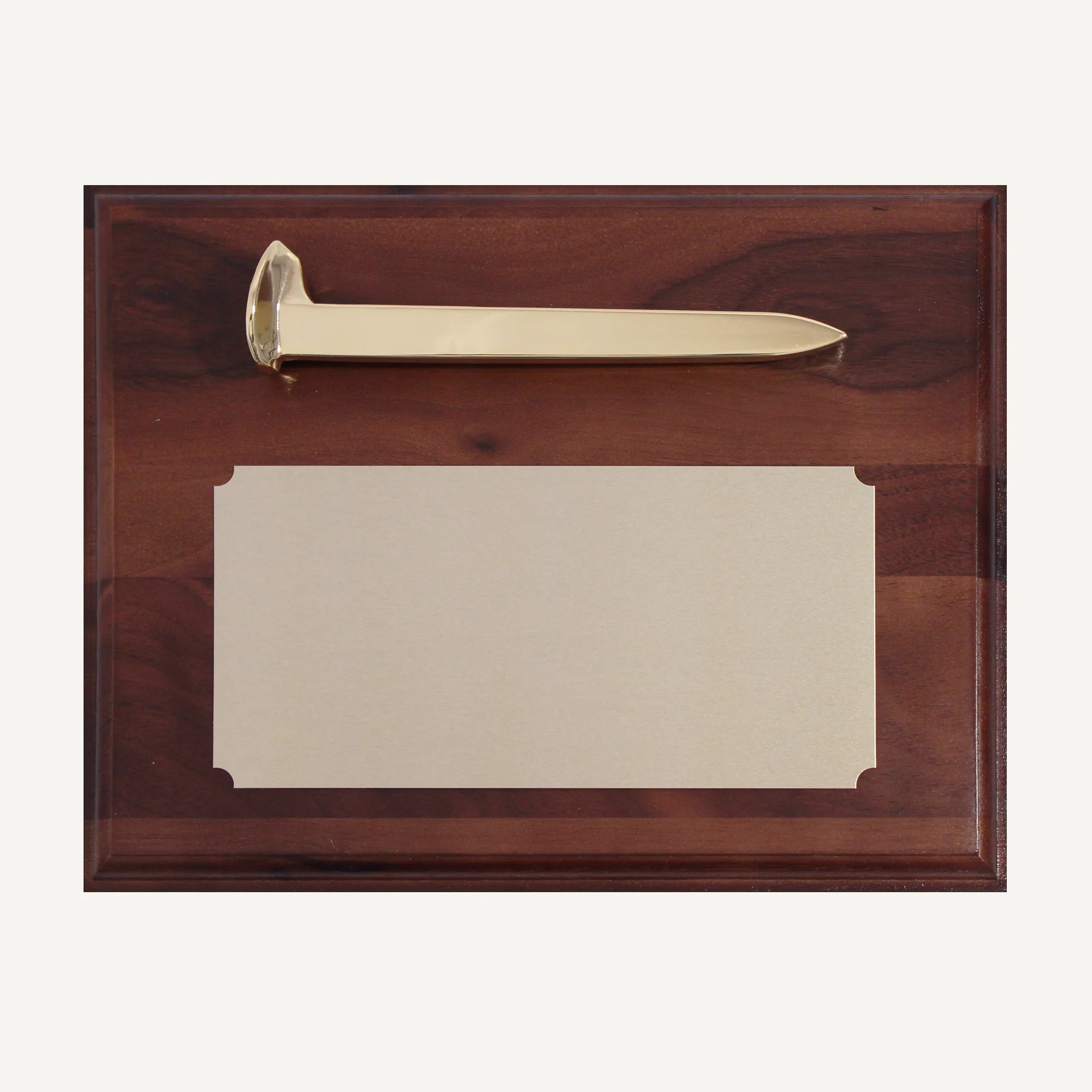 Gold Plated Ceremonial Railroad Spikes Plaques - Image 10