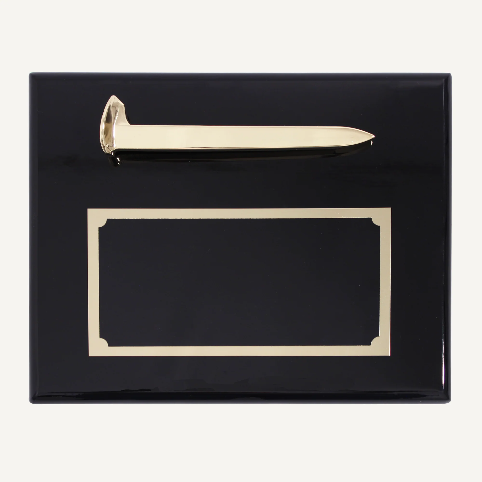 Gold Plated Ceremonial Railroad Spikes Plaques - Image 13
