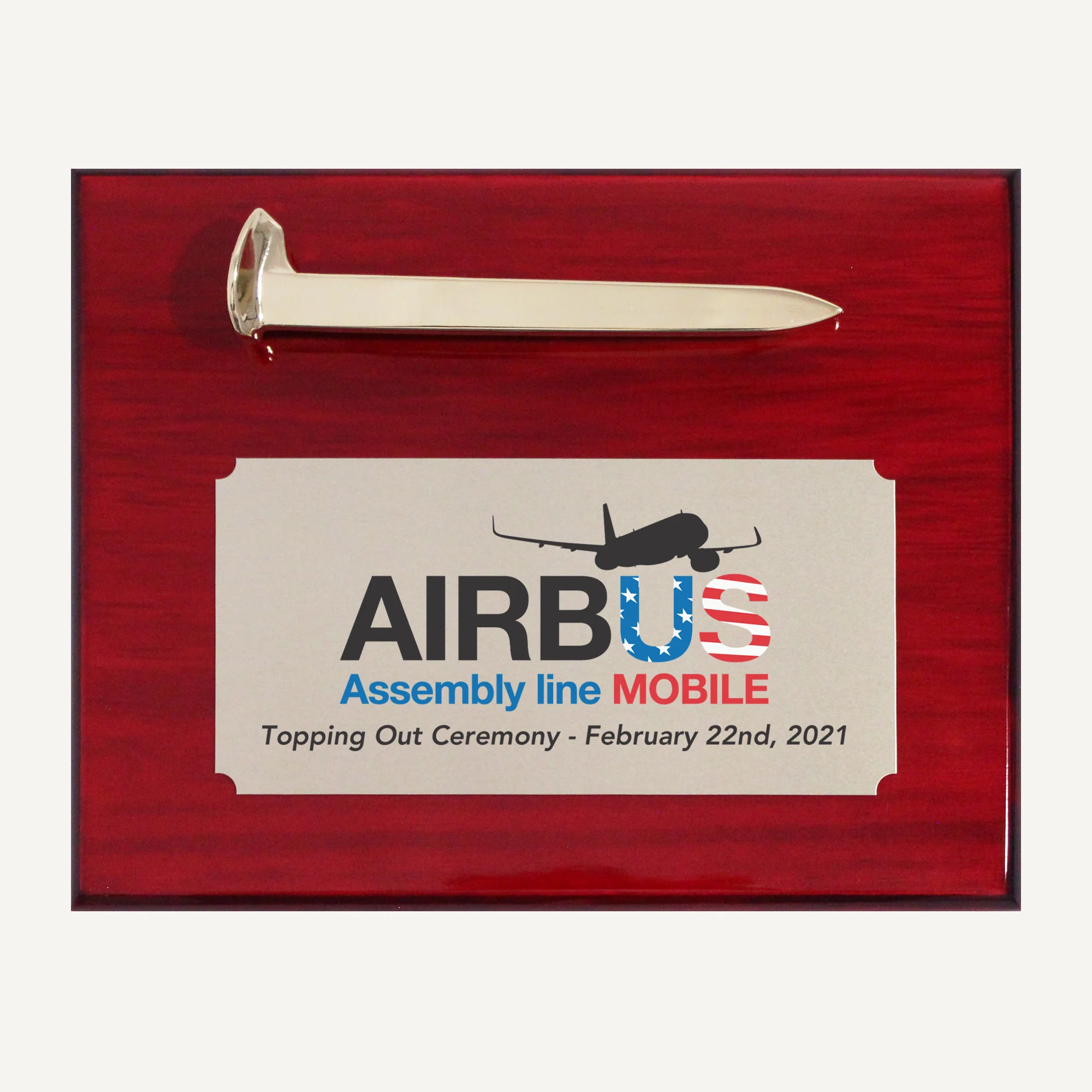 Gold Plated Ceremonial Railroad Spikes Plaques - Image 3