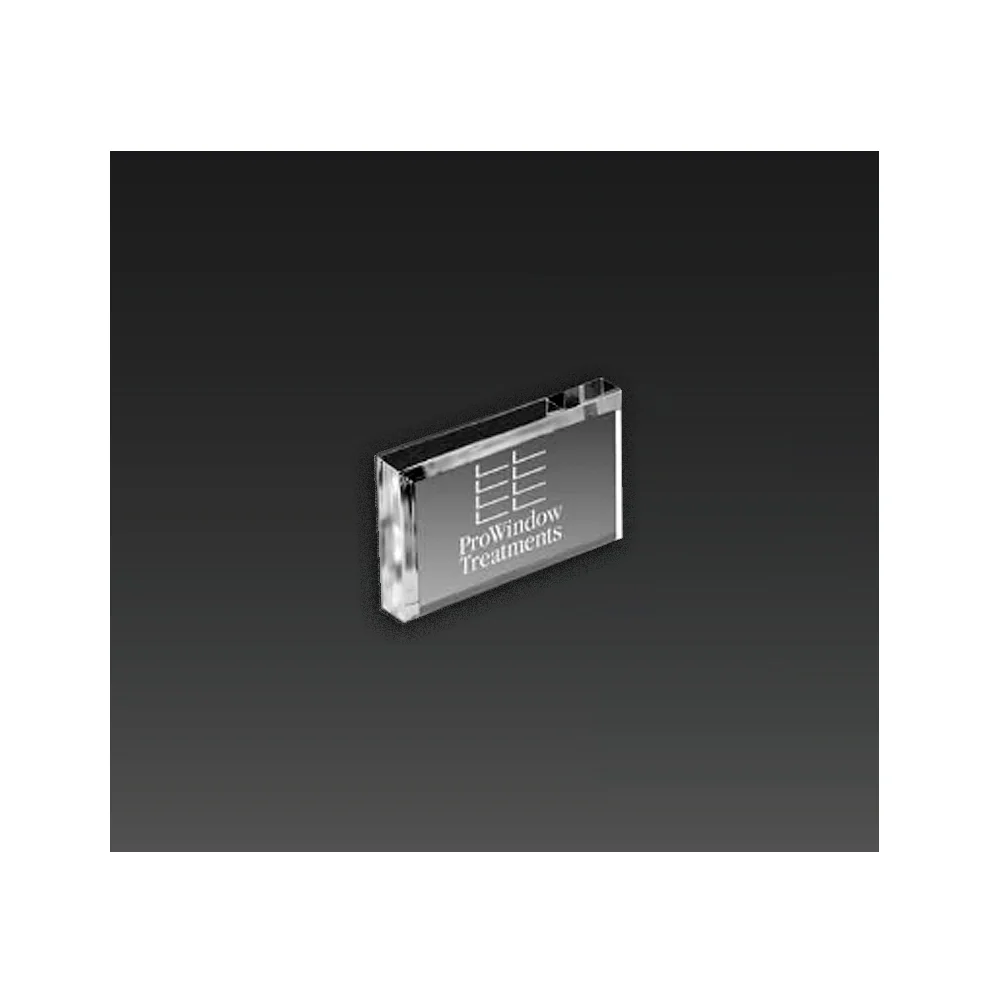 Clear Straight Beveled Acrylic Paperweight - Image 3
