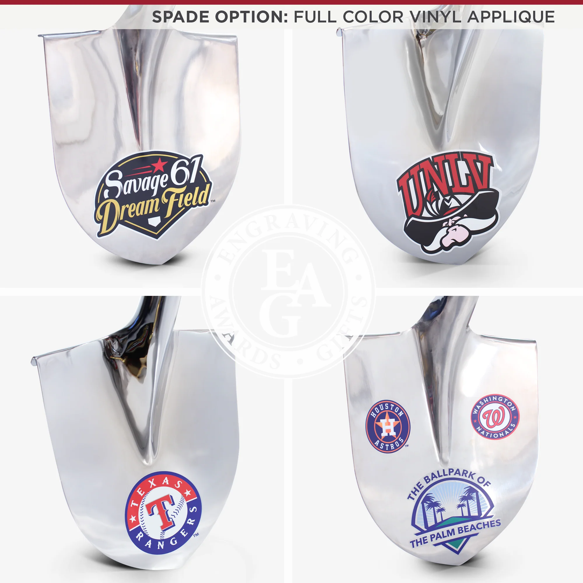 Traditional Chrome Plated Ceremonial Groundbreaking Shovel - Baseball Bat Handle - Image 6