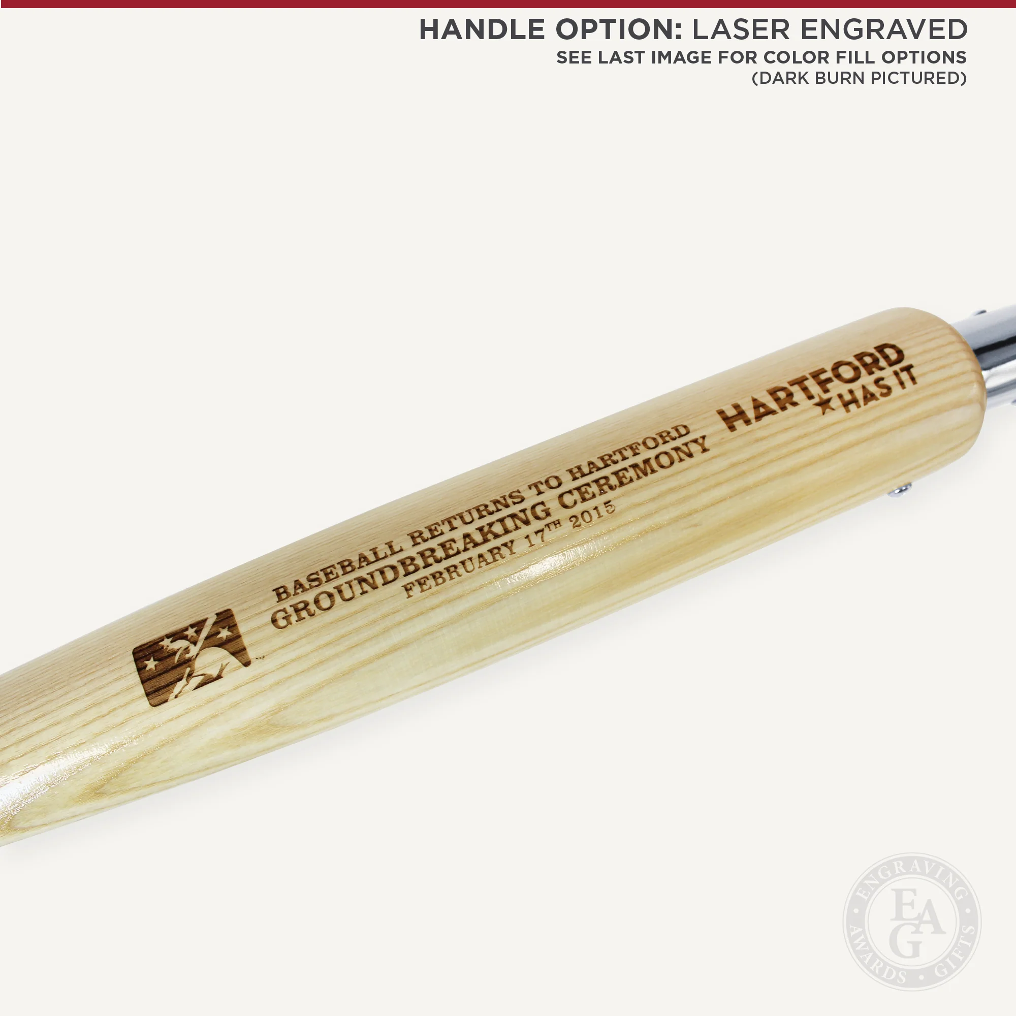 Traditional Chrome Plated Ceremonial Groundbreaking Shovel - Baseball Bat Handle - Image 8